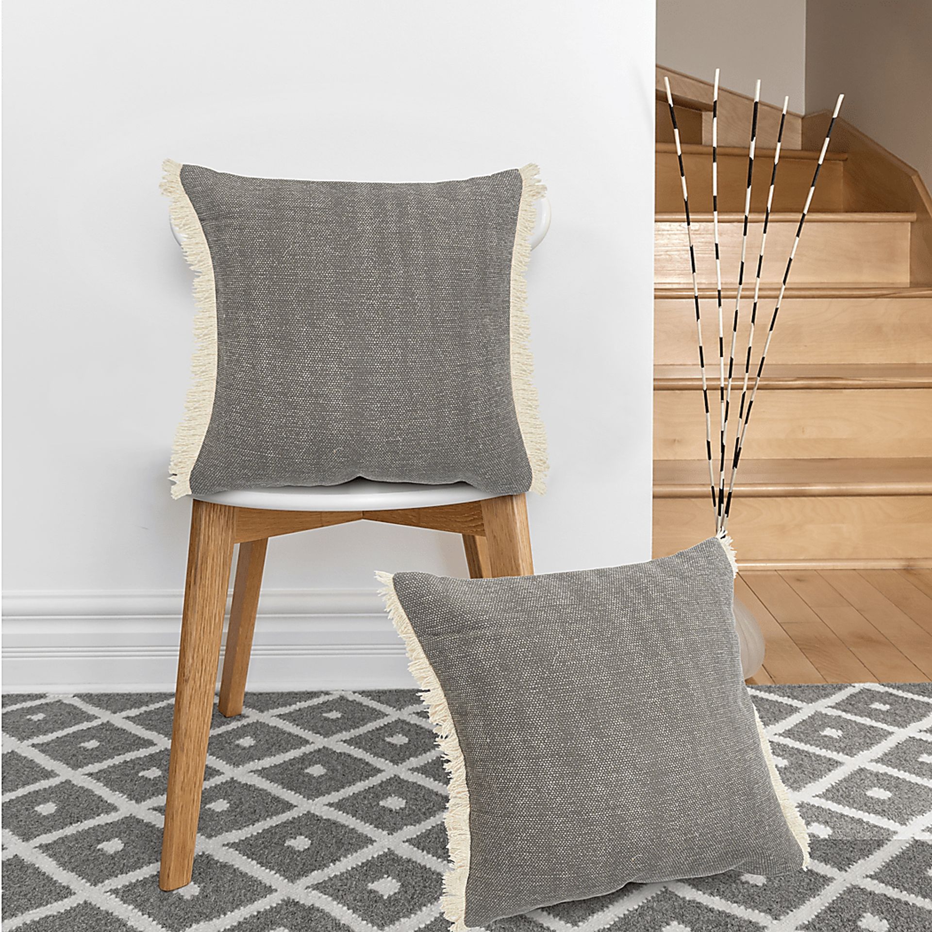 Laspelan Gray Throw Pillow - Image 5