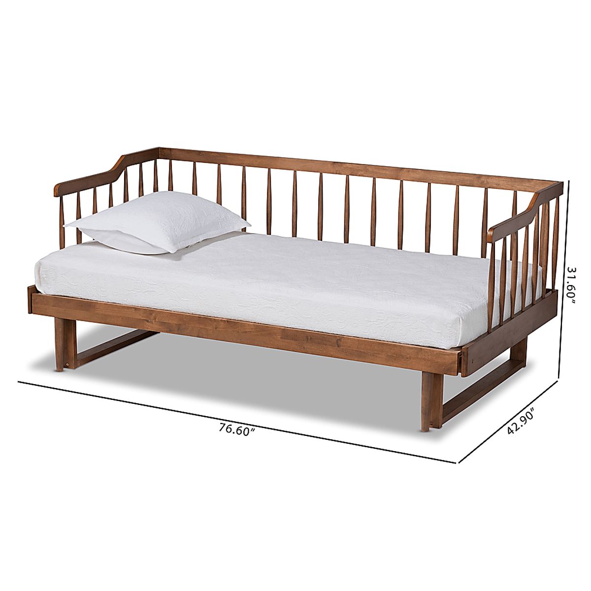 Lassen Lane Brown Dark Wood Daybed | Rooms to Go