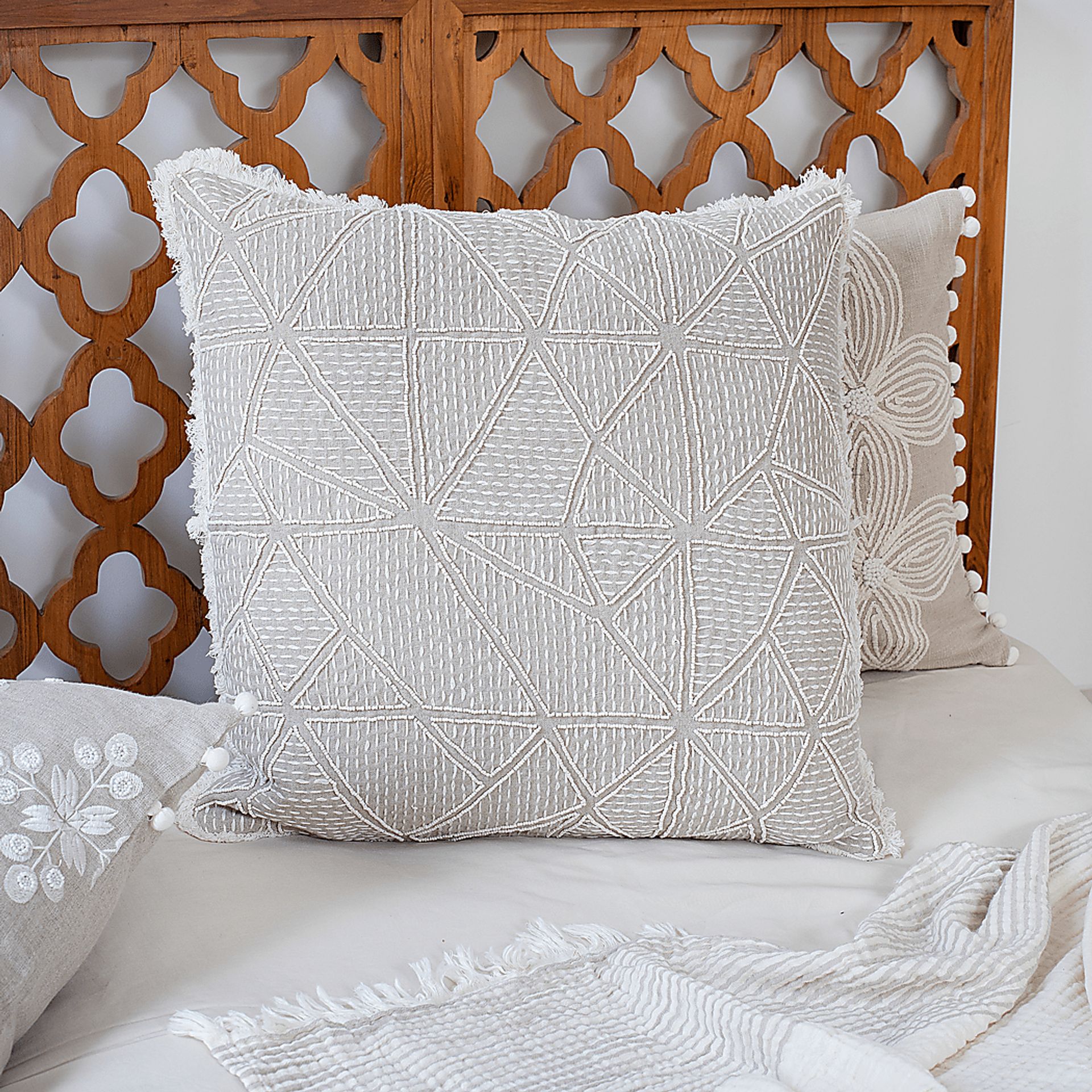 Lassree Ivory Accent Pillow - Image 2