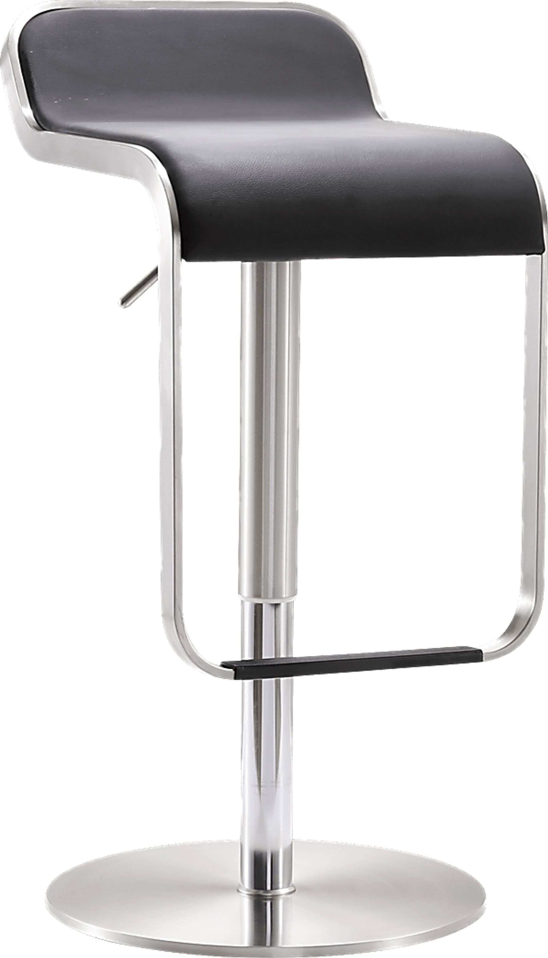 Laszlo Black Adjustable Swivel Barstool - Image 1