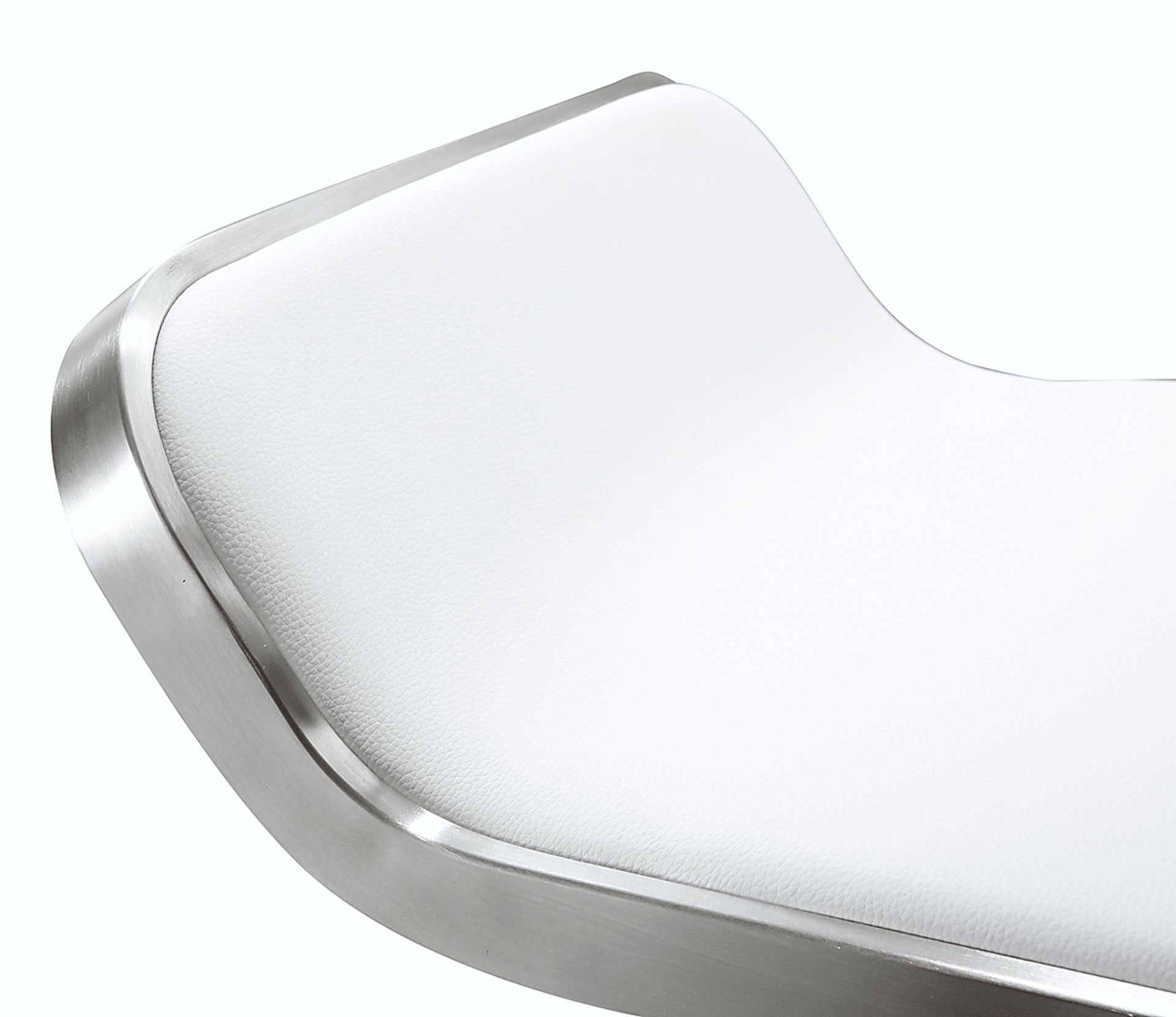 Laszlo White Adjustable Swivel Barstool - Image 2