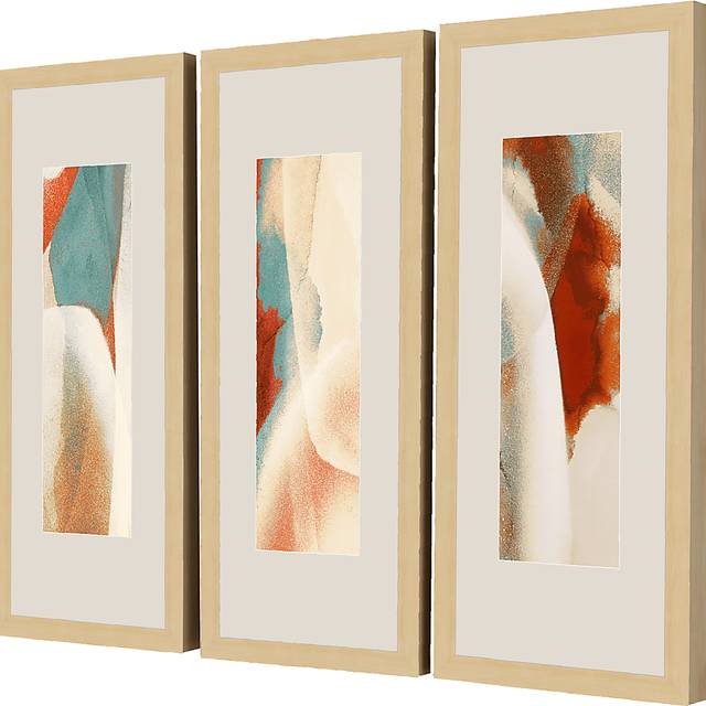 Late Night Drive Red Framed Artwork, Set of 3 - Thumbnail - Image 3