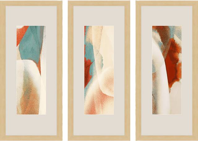 Late Night Drive Red Framed Artwork, Set of 3 - Thumbnail - Image 1