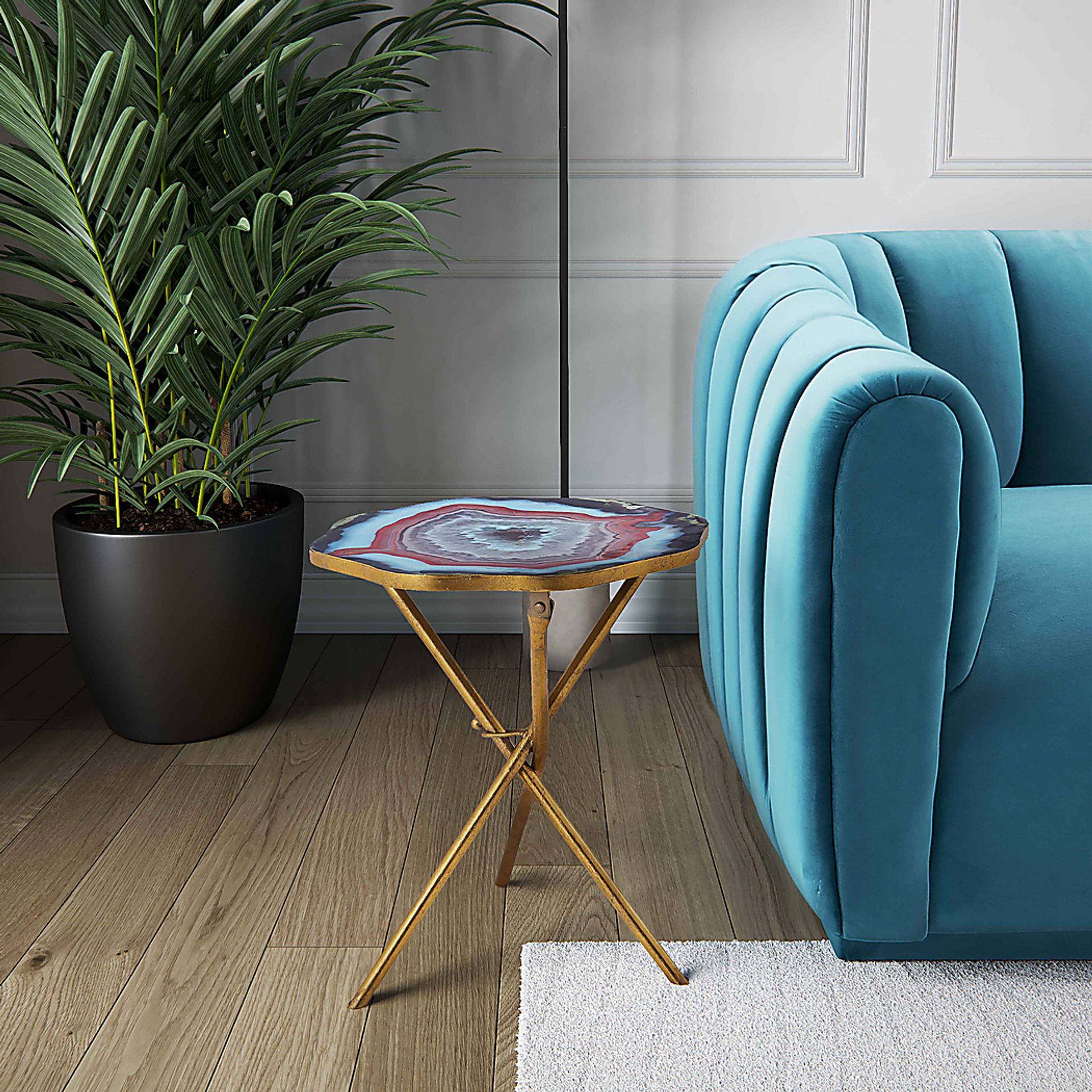 Lateran Blue Accent Table - Image 5