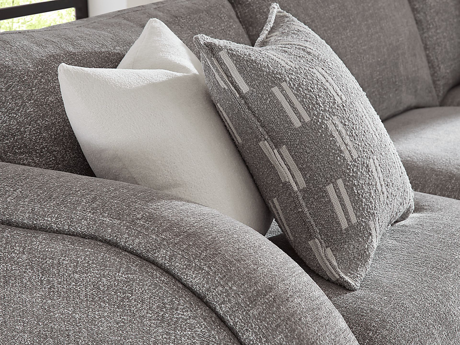 Latham Court Gray 4 Pc Sectional - Image 3