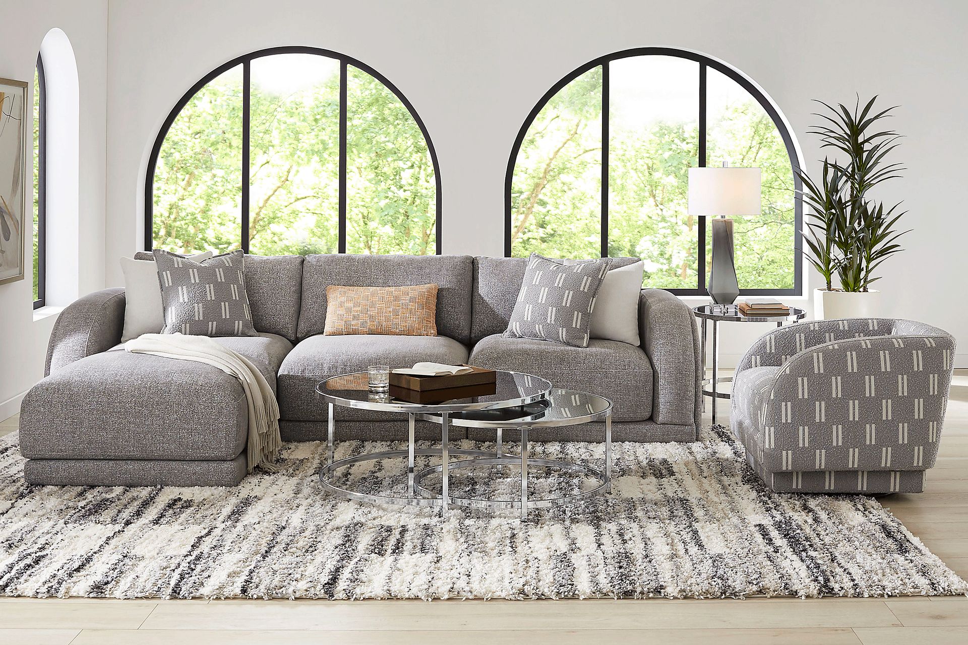 Latham Court Gray 4 Pc Sectional - Image 2
