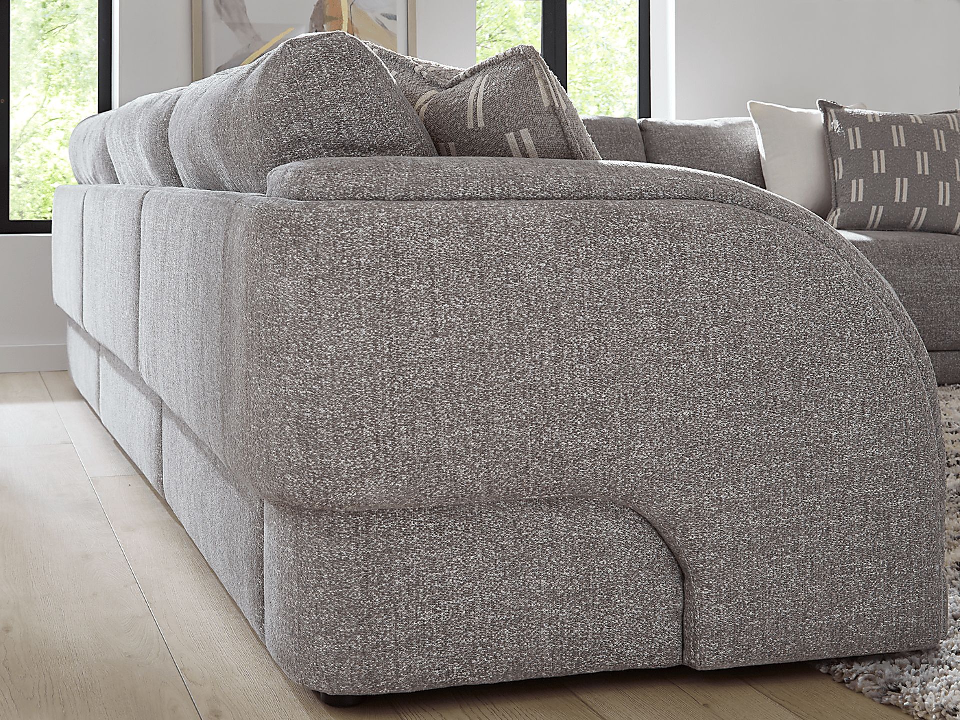 Latham Court Gray 5 Pc Sectional - Image 5