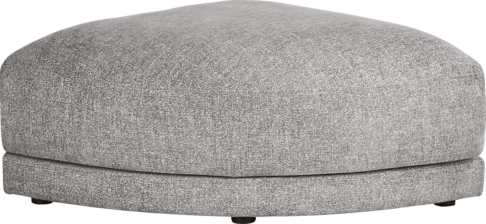 Latham Court Gray Pie Bumper Ottoman - Image 1