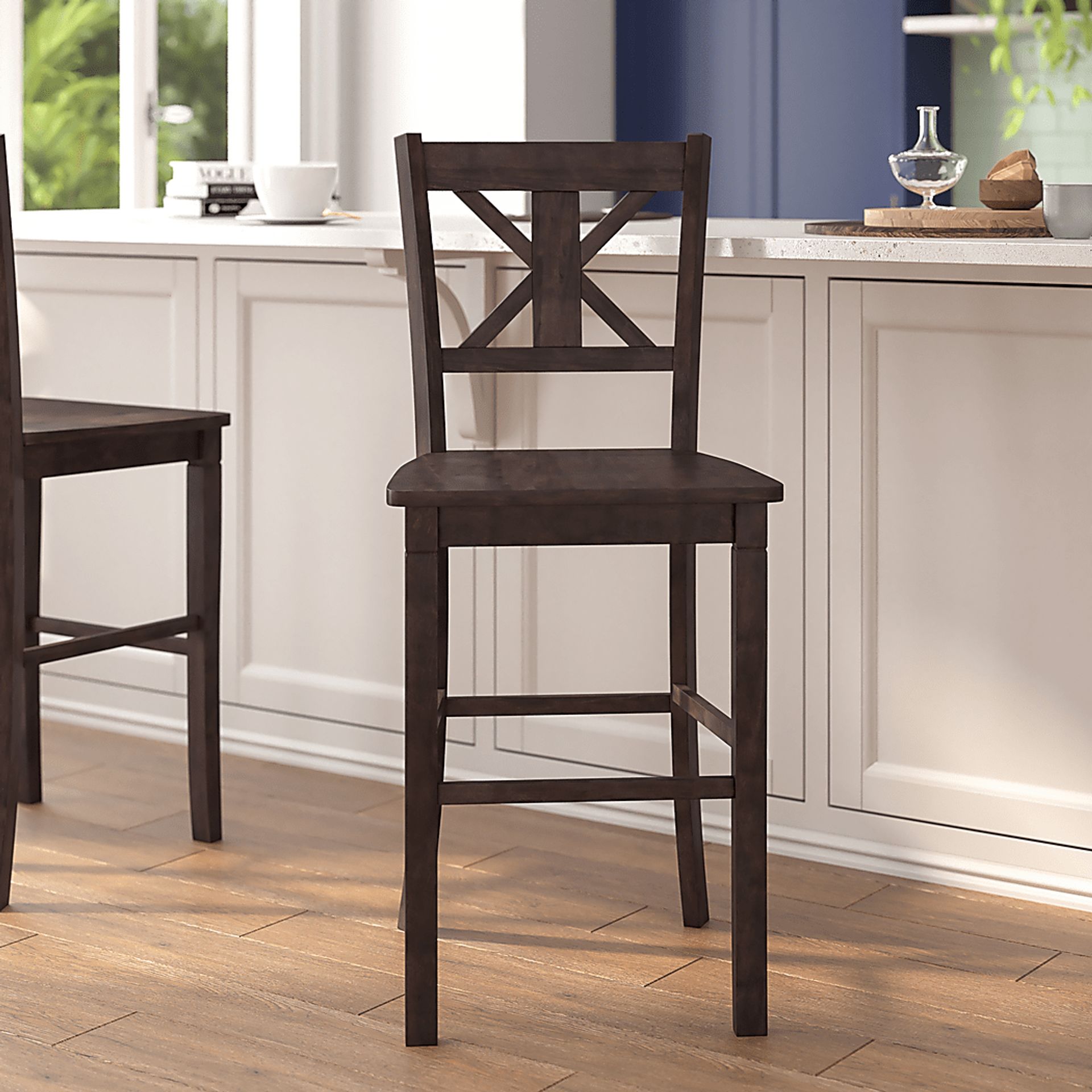 Latourette Gray Barstool, Set of 2 - Image 2