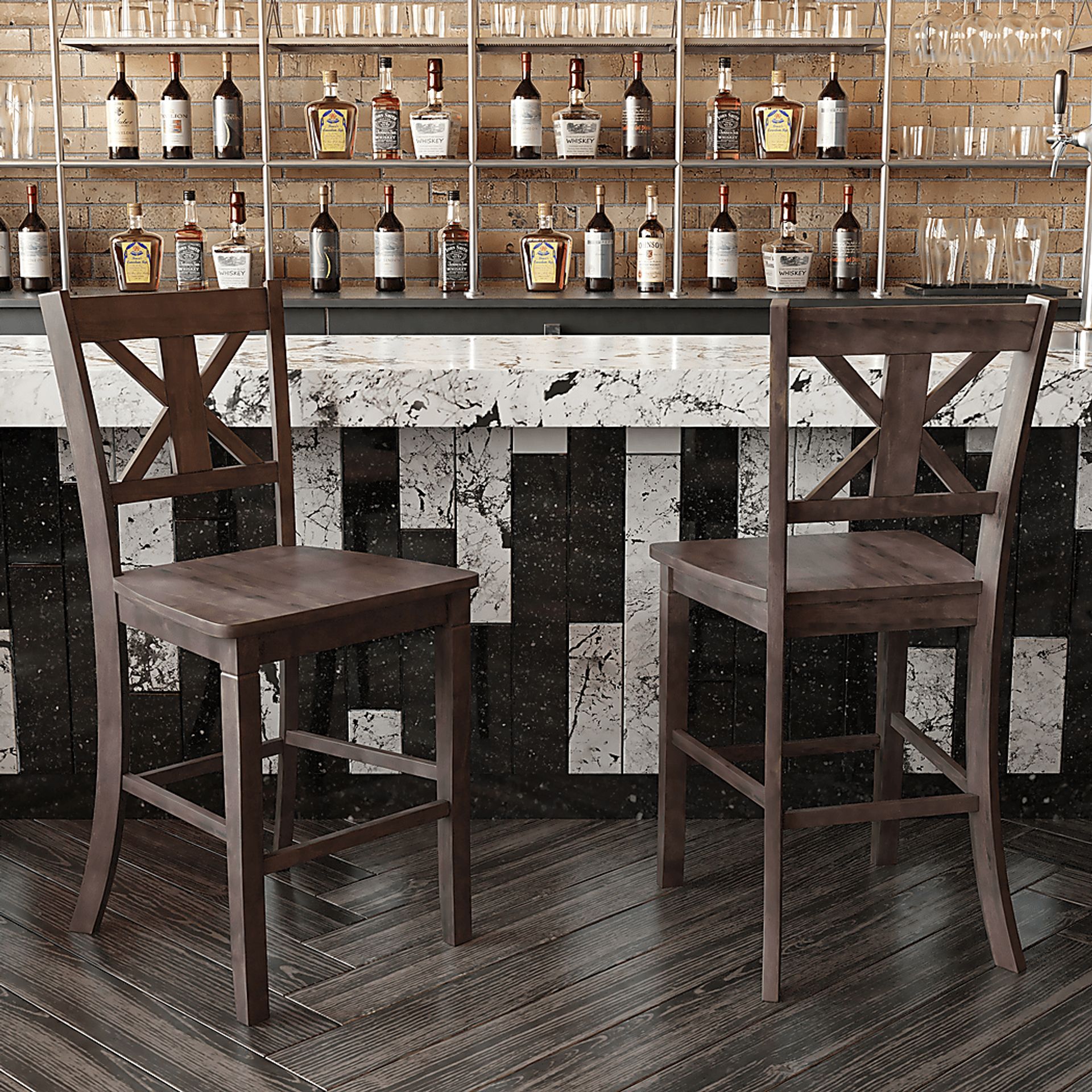 Latourette Gray Counter Height Stool, Set of 2 - Image 2