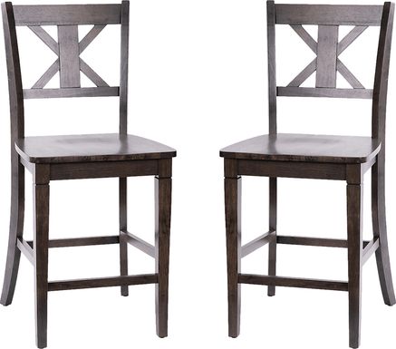 Latourette Gray Counter Height Stool, Set of 2