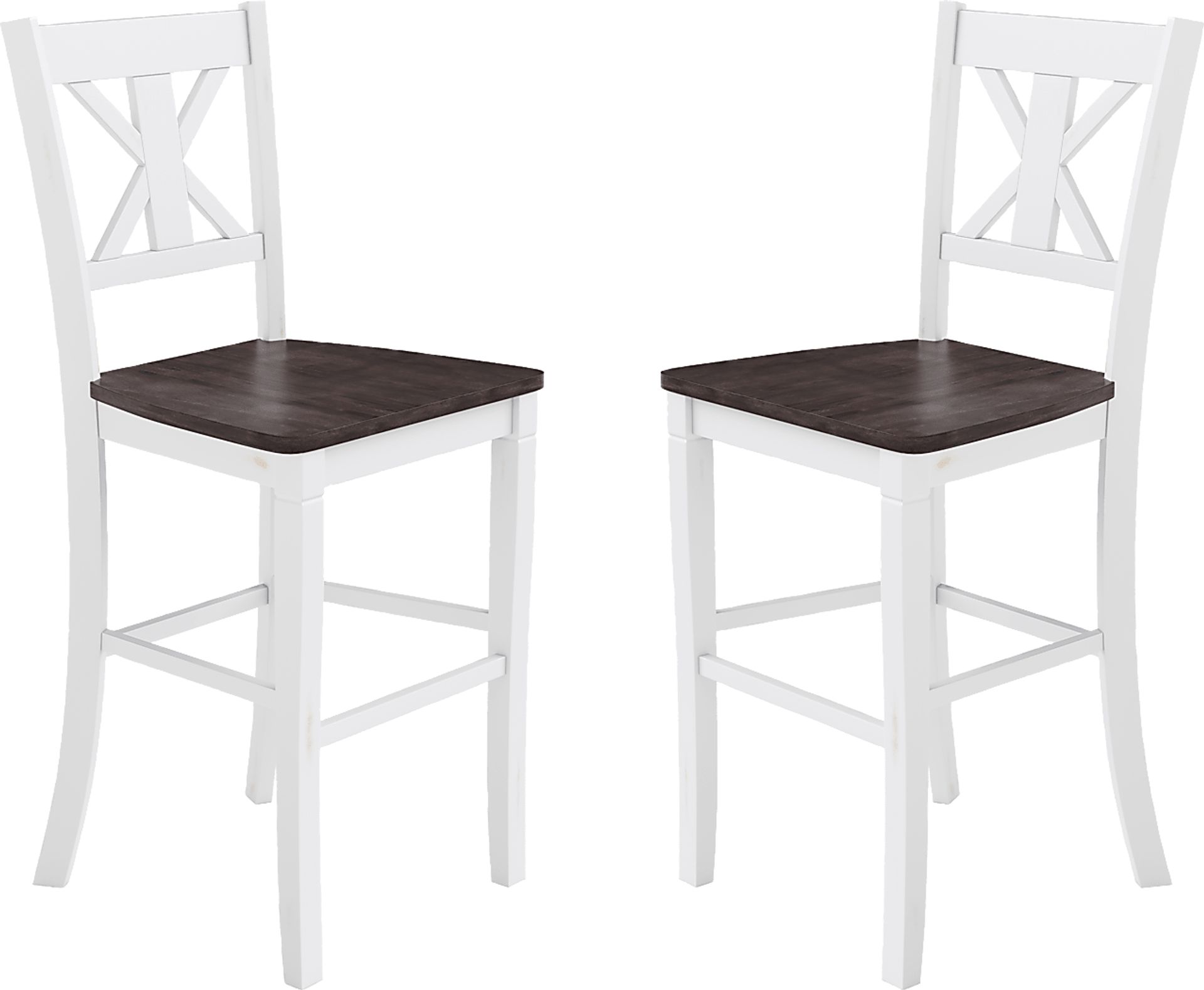 Latourette White Barstool, Set of 2 - Image 1