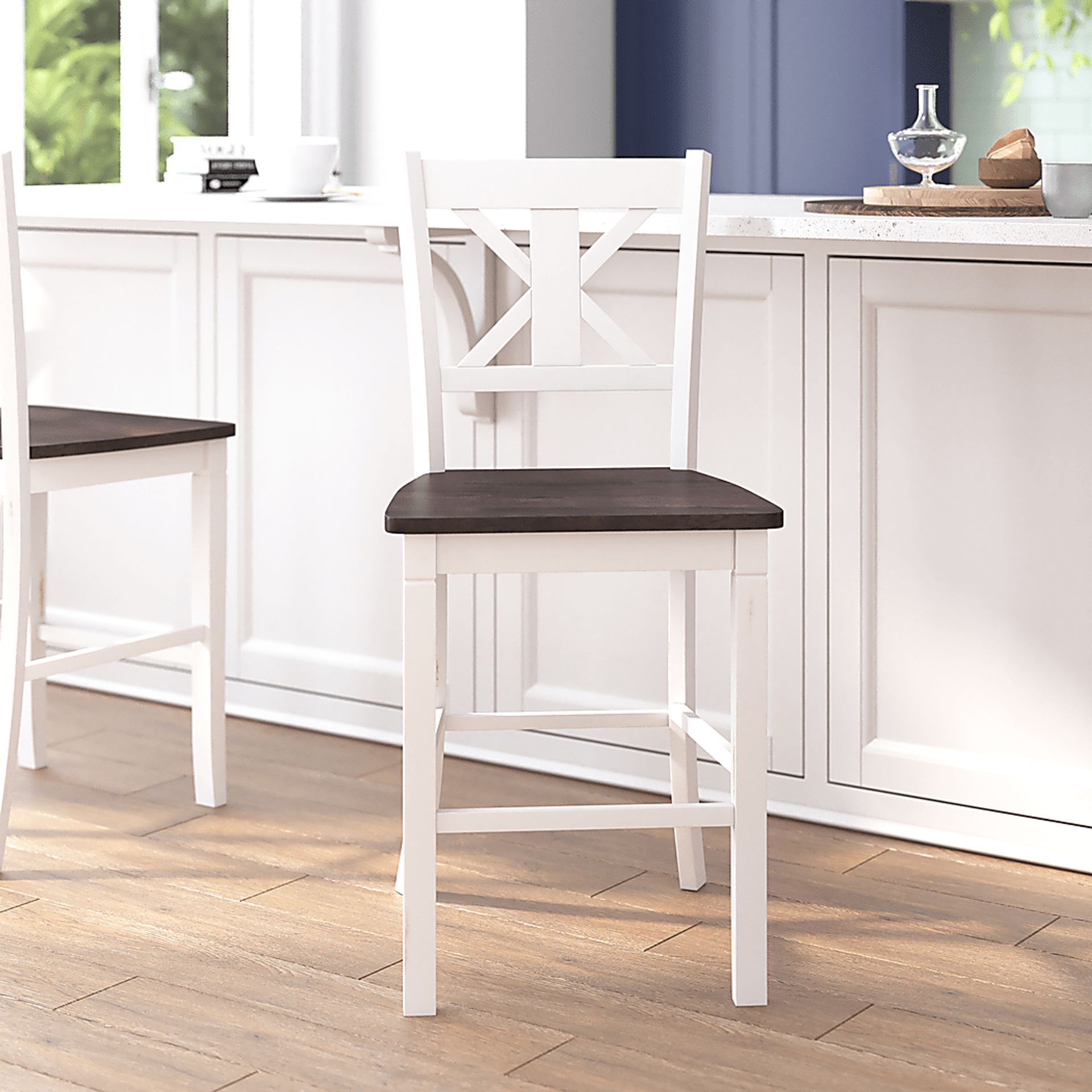 Latourette White Counter Height Stool, Set of 2 - Image 3