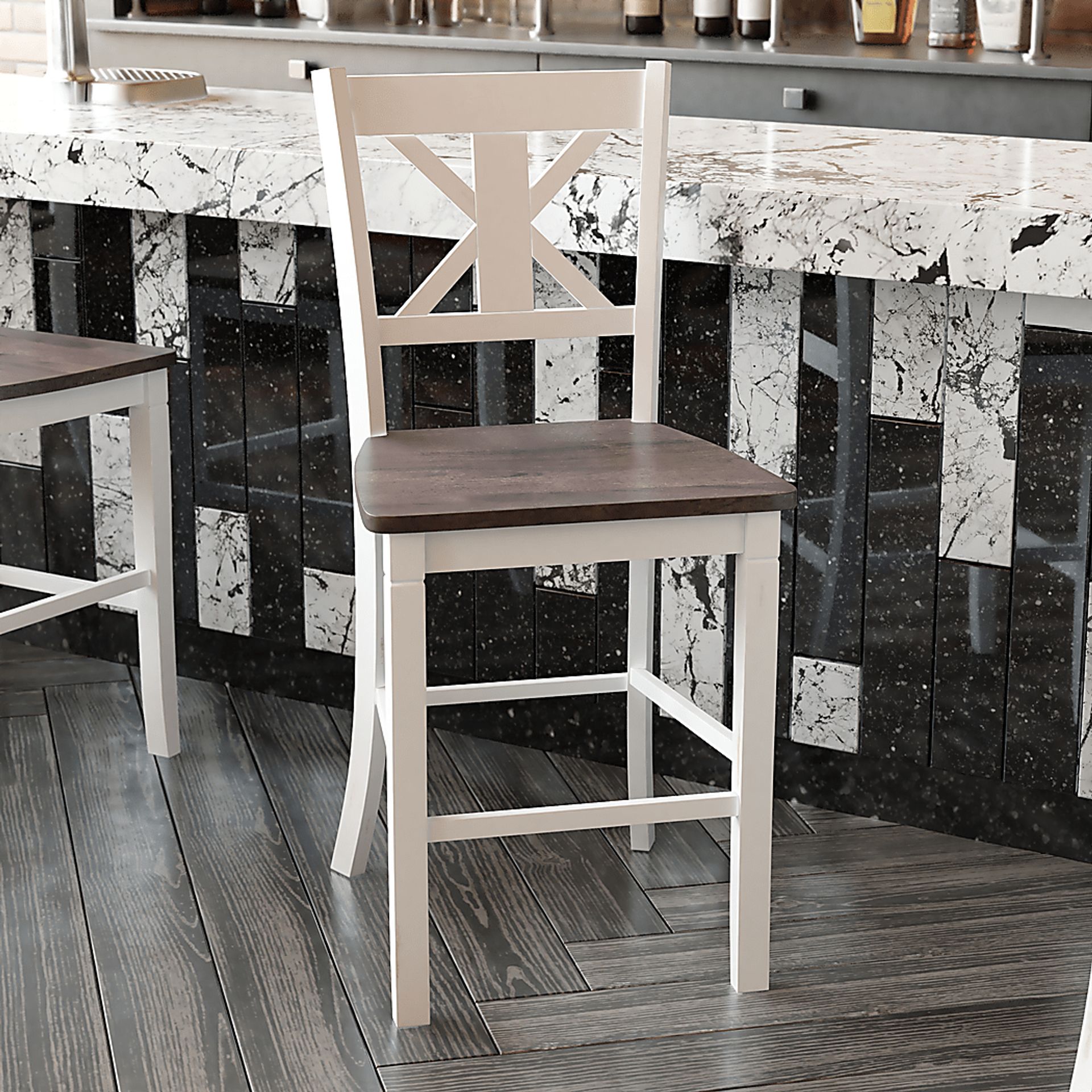 Latourette White Counter Height Stool, Set of 2 - Image 4