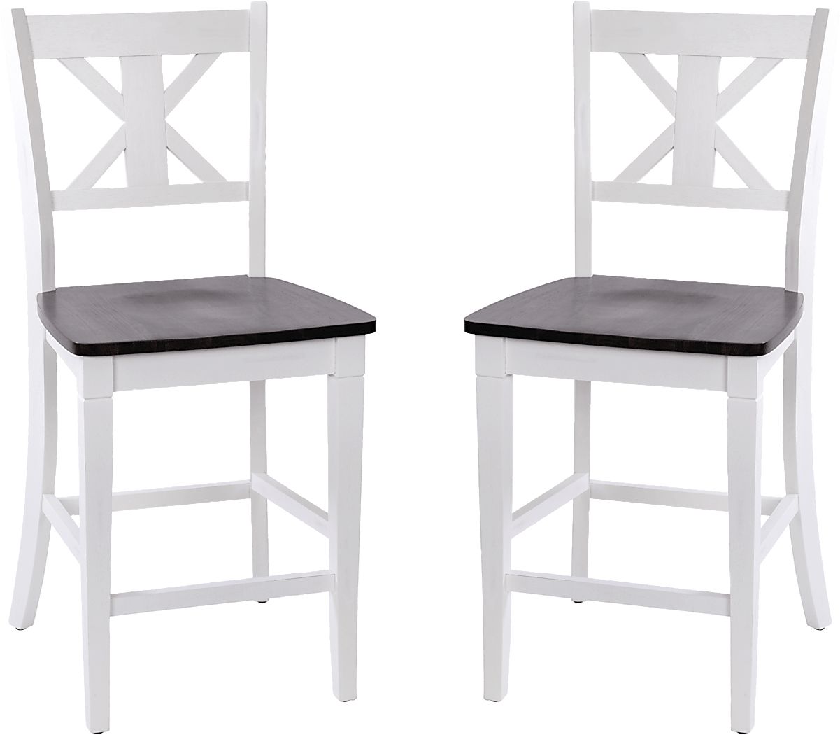 Latourette White Counter Height Stool, Set of 2