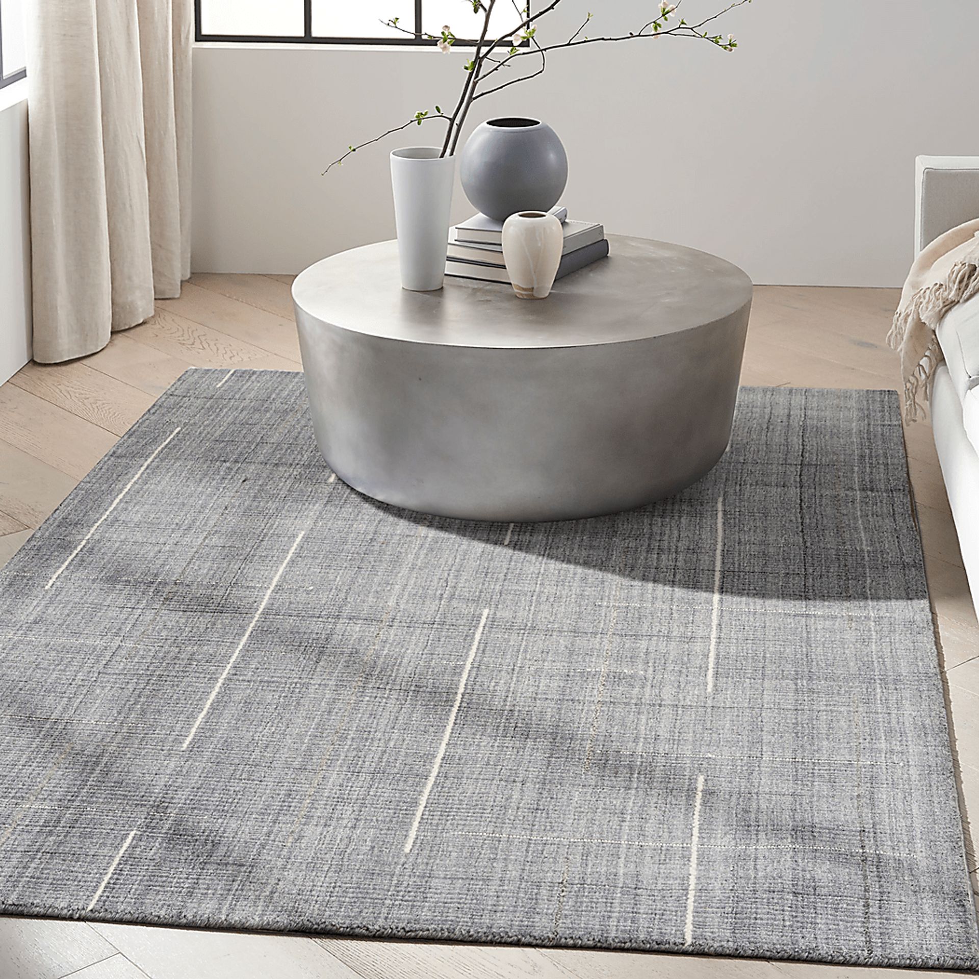 Lattice Mist Denim 5'3 x 7'3 Rug - Image 2