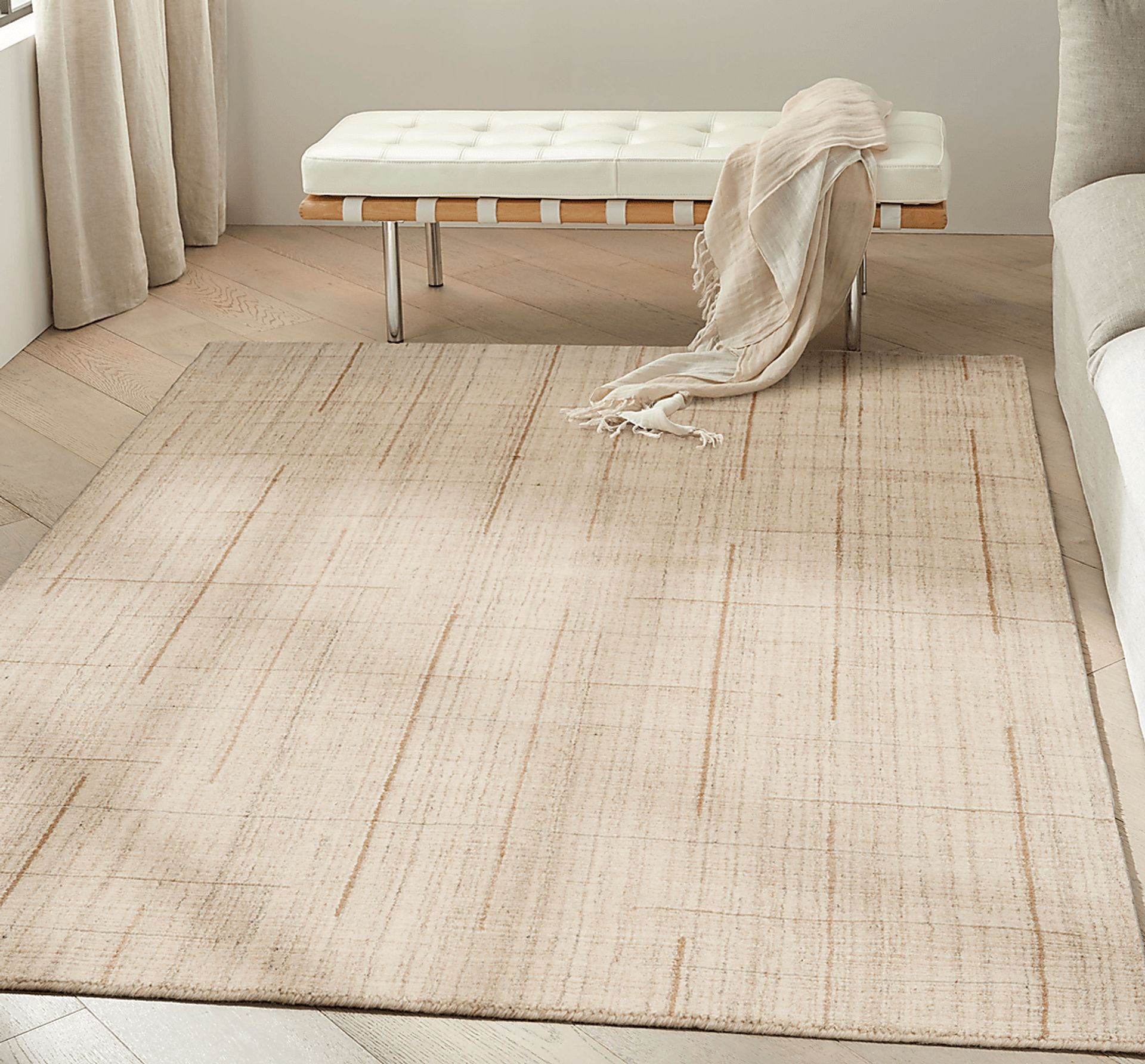 Lattice Mist Natural 9'9 x 13'9 Rug - Image 2