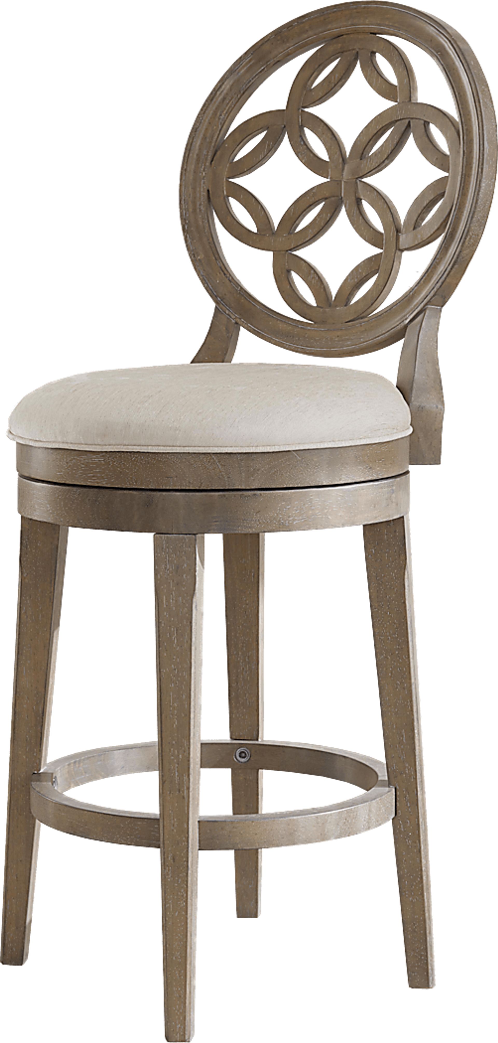 Lattimo Cream Swivel Barstool - Image 1