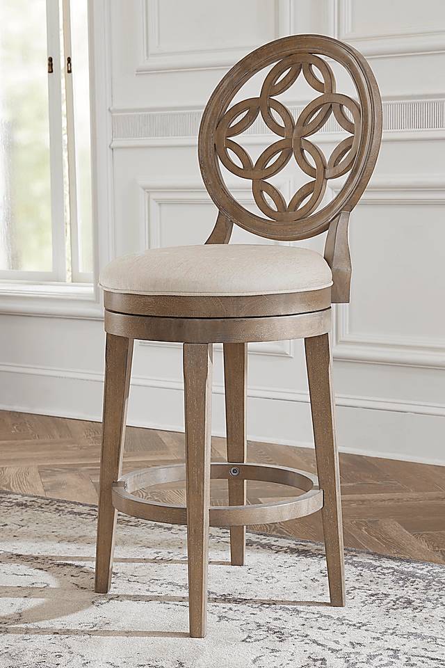 Lattimo Cream Swivel Barstool - Thumbnail - Image 2