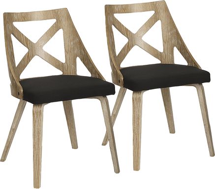 Lauber II Black Side Chair Set of 2