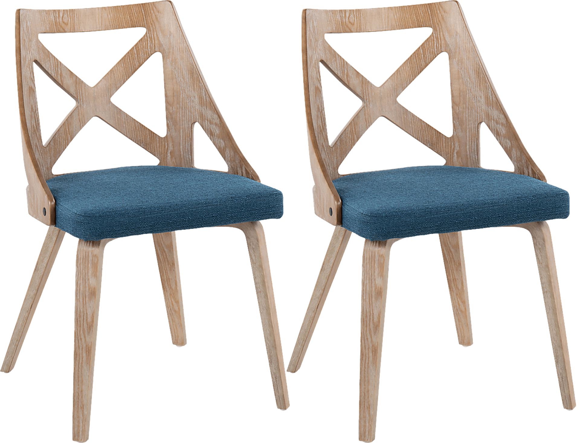 Lauber II Blue Side Chair Set of 2 - Image 1