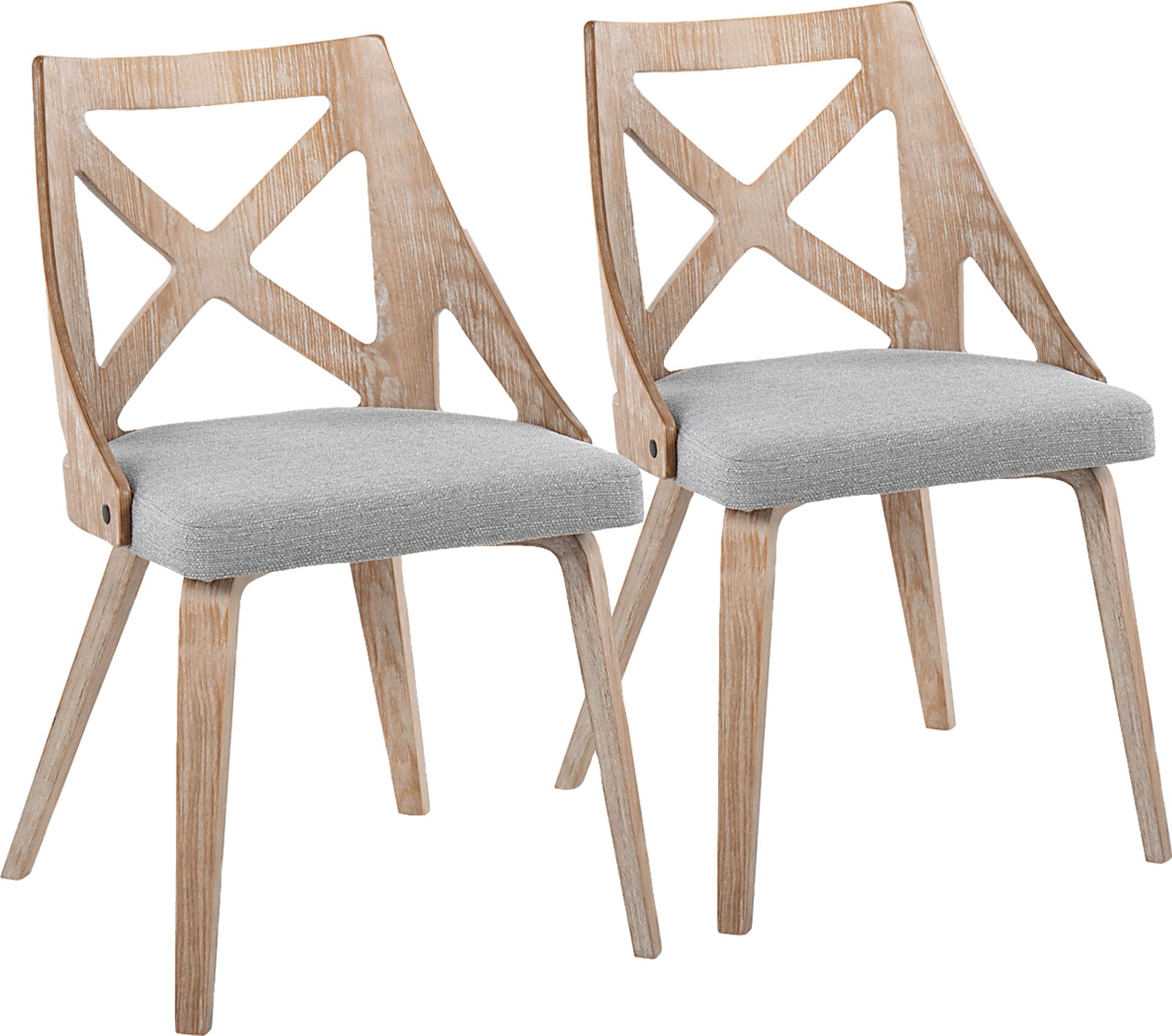 Lauber II Gray Side Chair Set of 2 - Image 1