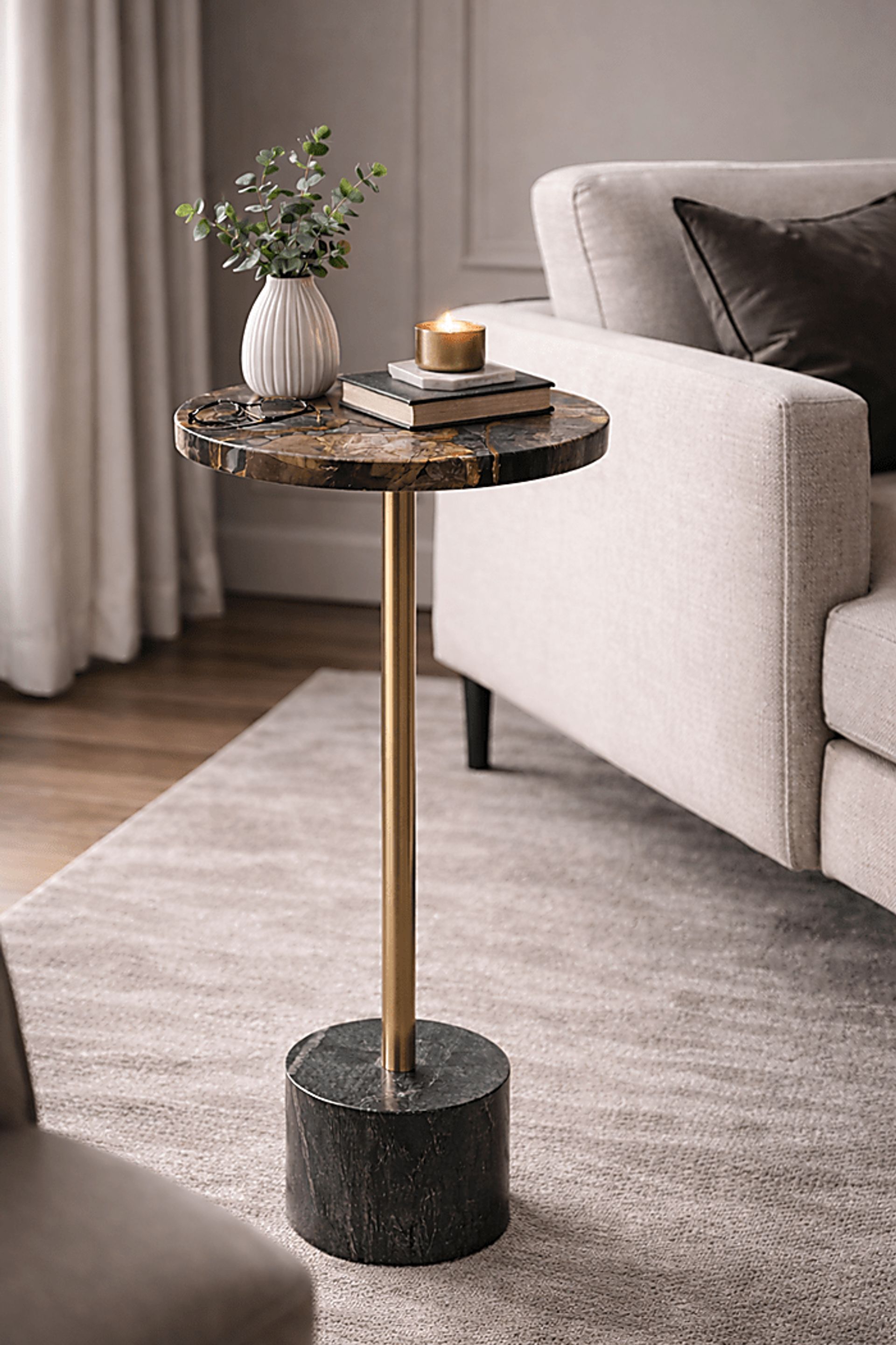 Laune Gold/Black Accent Table - Image 2
