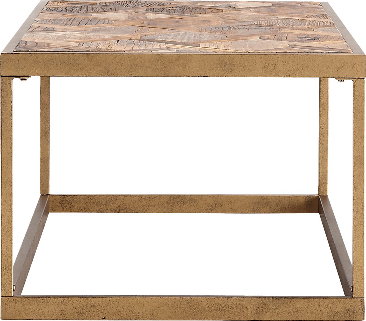 Lauranne Brass,Natural Light Wood Cocktail Table | Rooms to Go