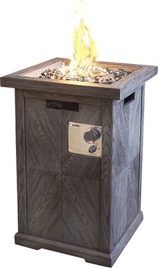 Laurel Bay Brown Outdoor 19.5 in. Square Fire Pit