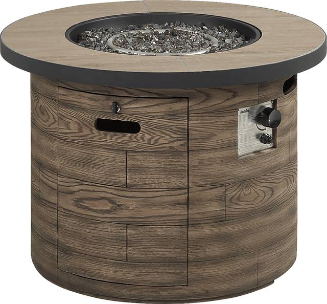 Laurel Bay Brown Outdoor 42 in. Round Fire Pit - Thumbnail - Image 3