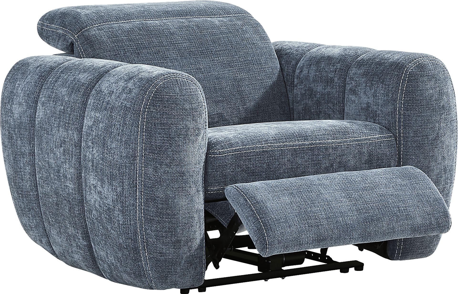 Laurel Heights Blue Dual Power Recliner - Image 1