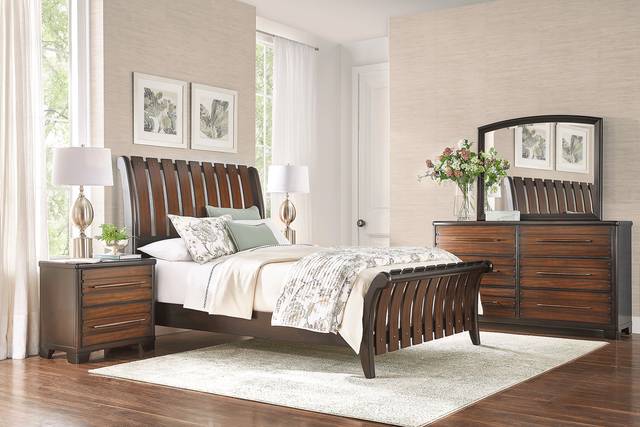 Laurel Hill Espresso 5 Pc King Sleigh Bedroom - Thumbnail - Image 1