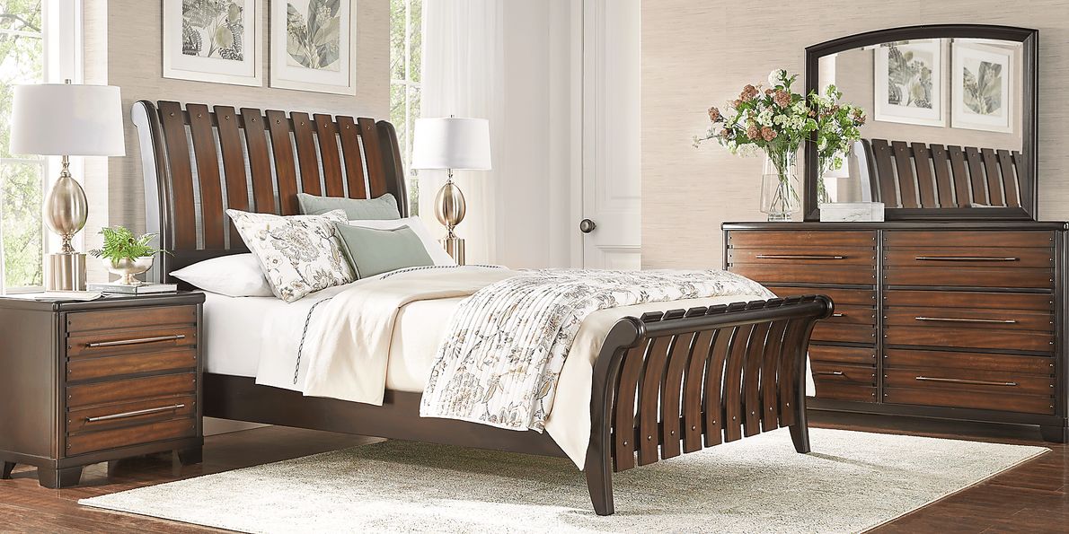 Laurel Hill 5 Pc Espresso Dark Wood Queen Bedroom Set Rooms To Go
