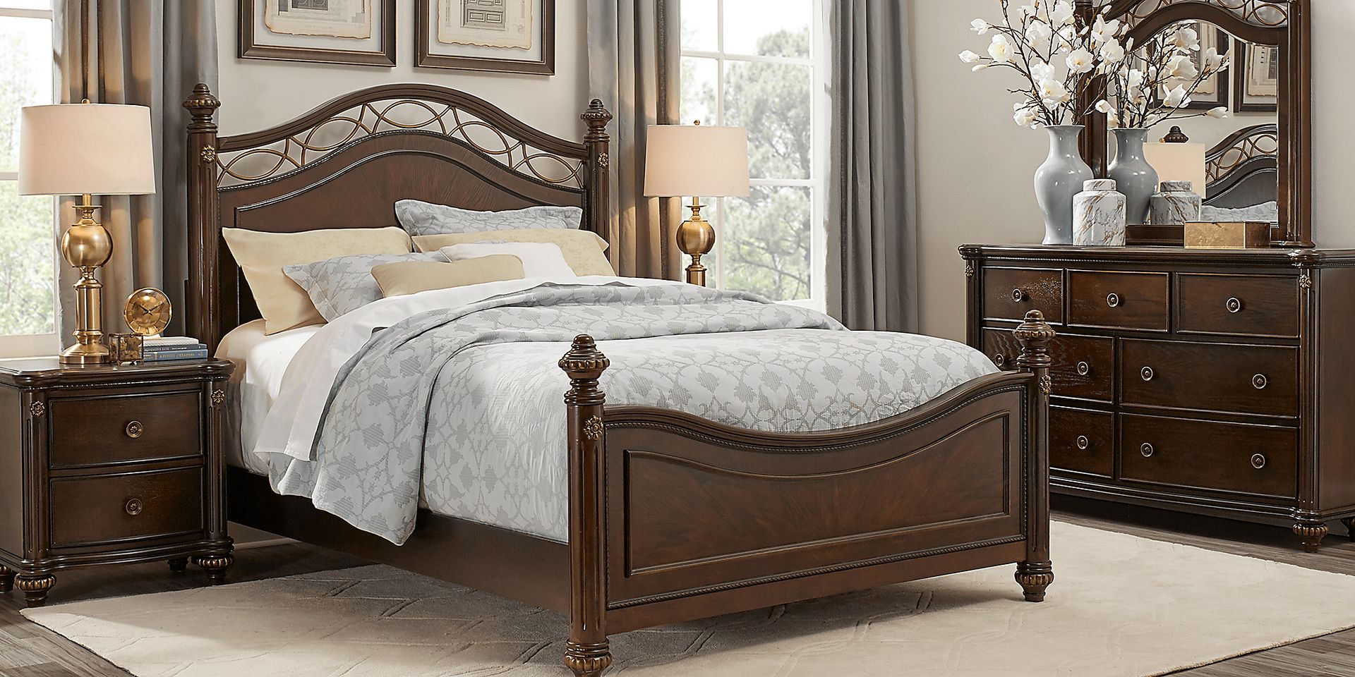 Laurel View Cherry 8 Pc King Poster Bedroom - Image 1