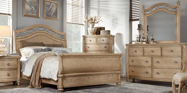 Laurel View Sand 7 Pc King Sleigh Bedroom - Thumbnail - Image 1