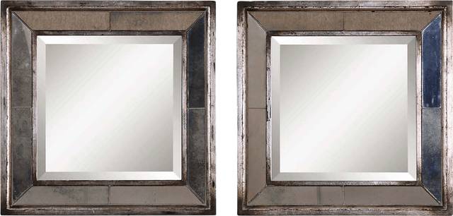 Laurelmont Silver Mirror, Set of 2 - Thumbnail - Image 1
