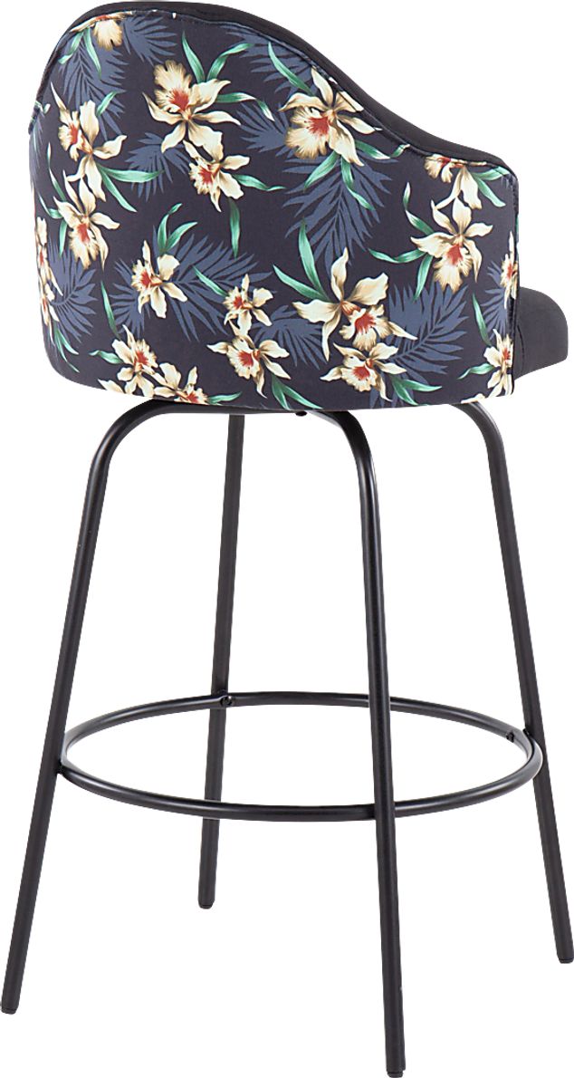 Laurina Black Counter Height Stool, Set of 2