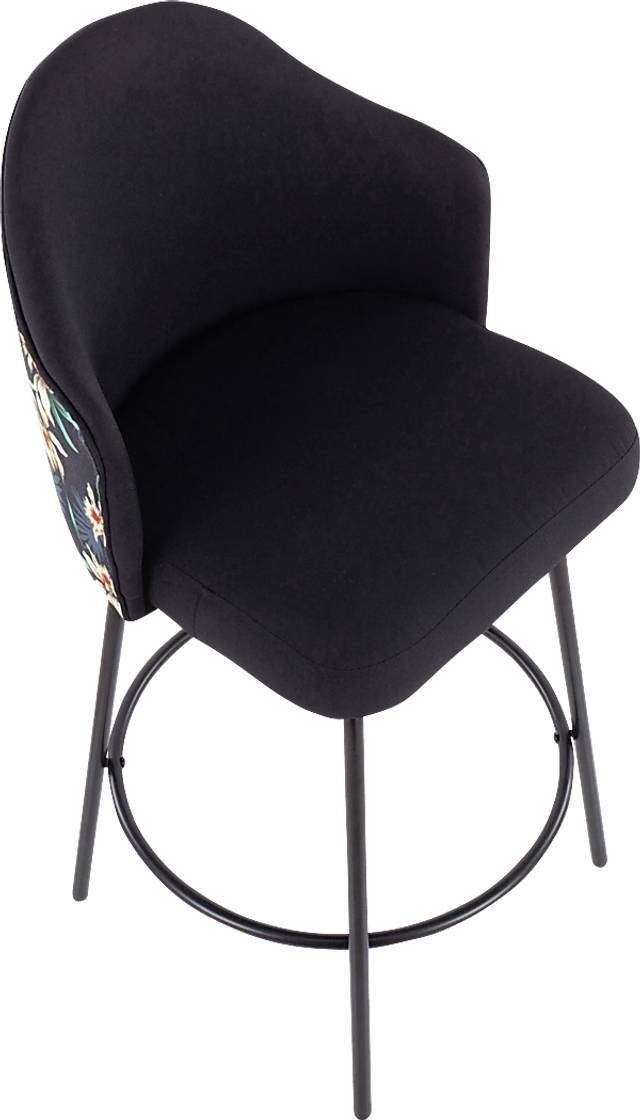 Laurina Black Counter Height Stool, Set of 2 - Thumbnail - Image 7