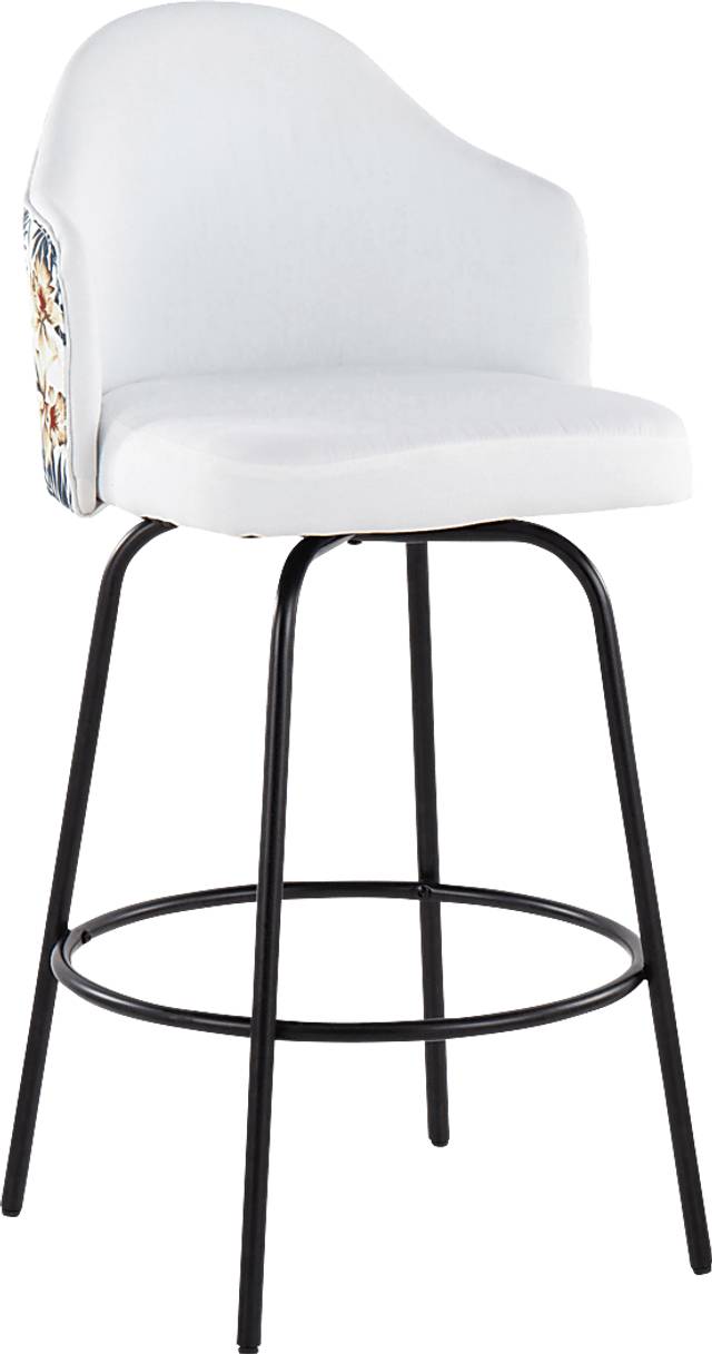 Laurina White Counter Height Stool, Set of 2 - Thumbnail - Image 2