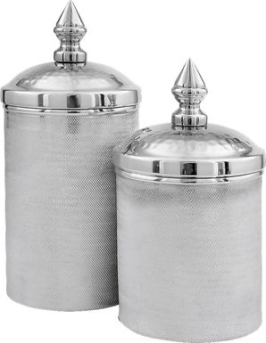 Laurynn Silver Canisters Set of 2