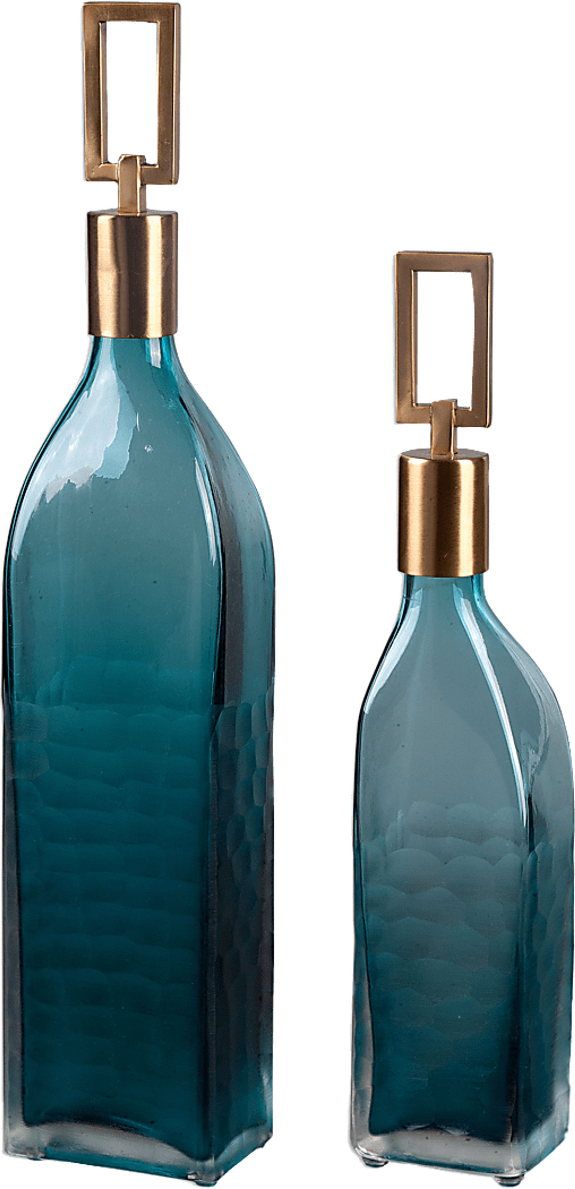 Lausann Green Bottle, Set of 2 - Image 1