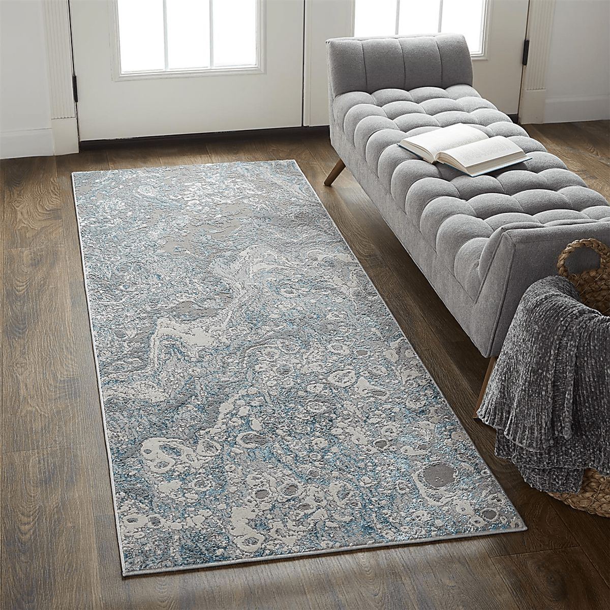 Lavalpool Blue,Gray,Ivory Beige,Blue,Gray Rugs | Rooms to Go