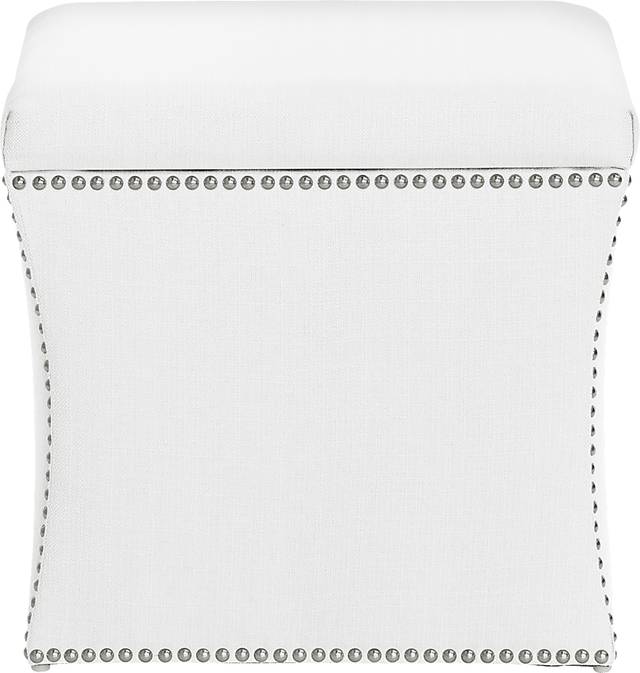 Lavan White Storage Ottoman - Thumbnail - Image 2