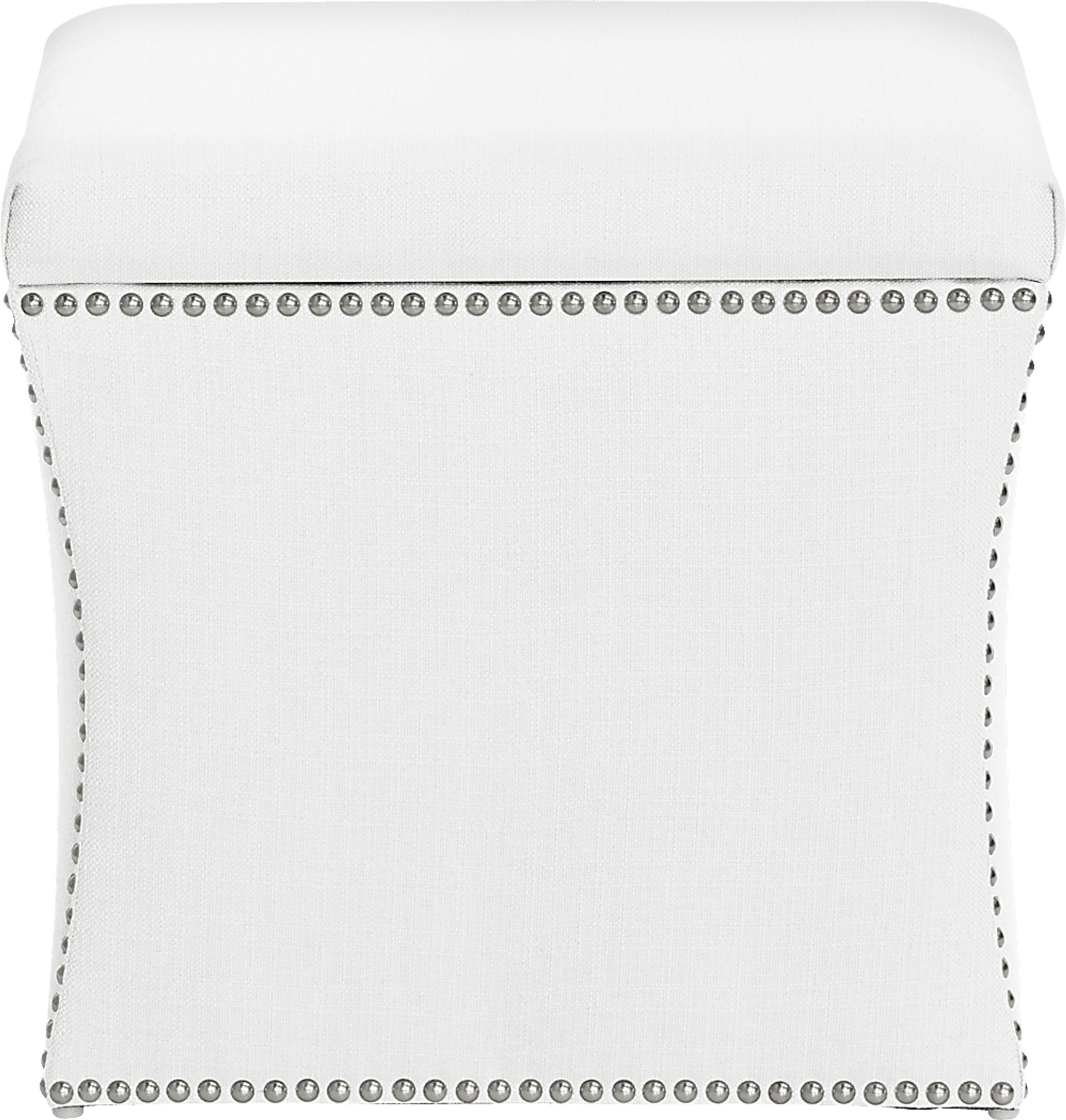 Lavan White Storage Ottoman - Image 2