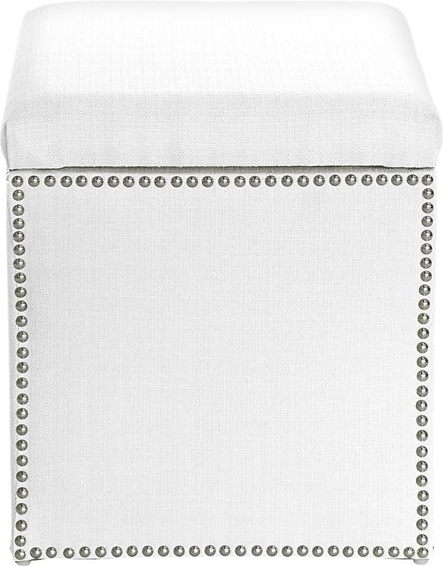 Lavan White Storage Ottoman - Thumbnail - Image 3