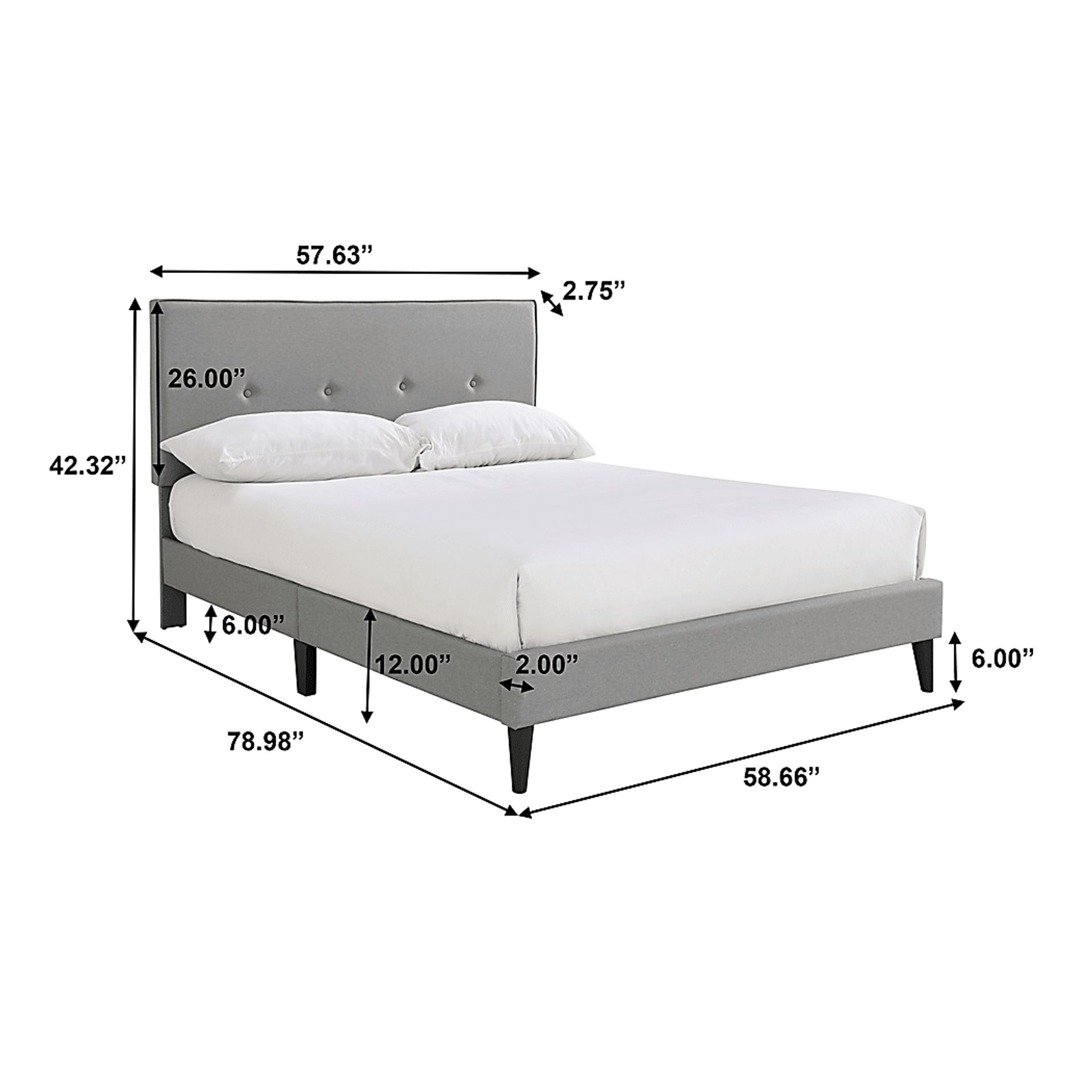 Laventina Gray Full Bed - Image 9