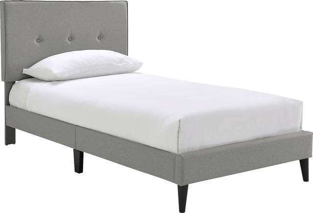 Laventina Gray Twin Bed - Thumbnail - Image 1