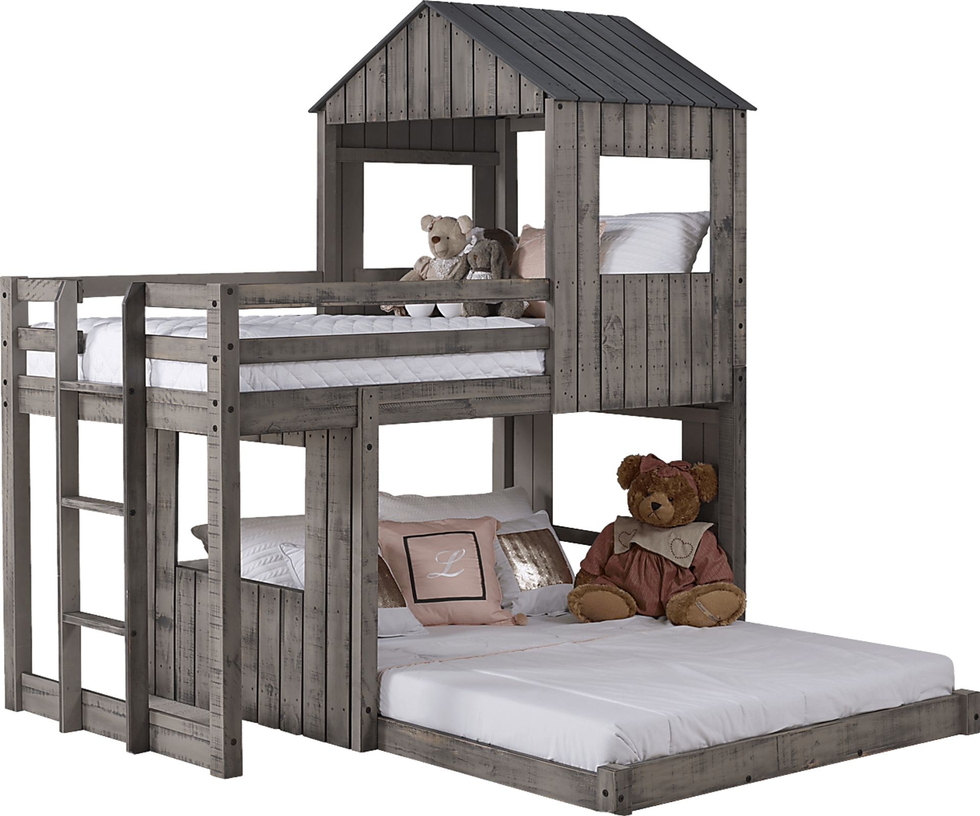 Laverock Gray Twin/Full Bunk Bed - Image 1