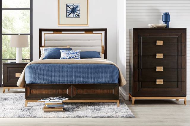 Lavo Brown Cherry 5 Pc Queen Bedroom - Thumbnail - Image 1