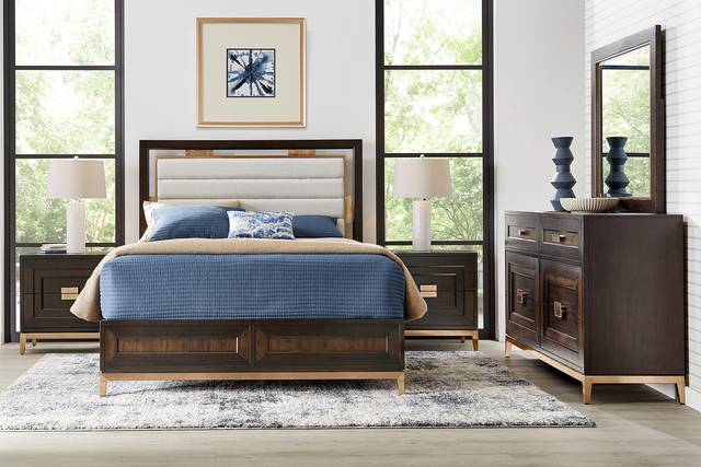 Lavo Brown Cherry 7 Pc King Bedroom - Thumbnail - Image 1